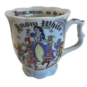Snow White Footed Tea Cup 2012 Paul Cardew Design in England Mirror Mirror 12oz